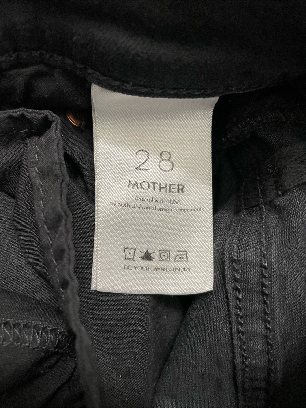 Mother Black Insider Slit Ankle Fray Crop Flare Jeans in Not Guilty - Picture 5 of 8